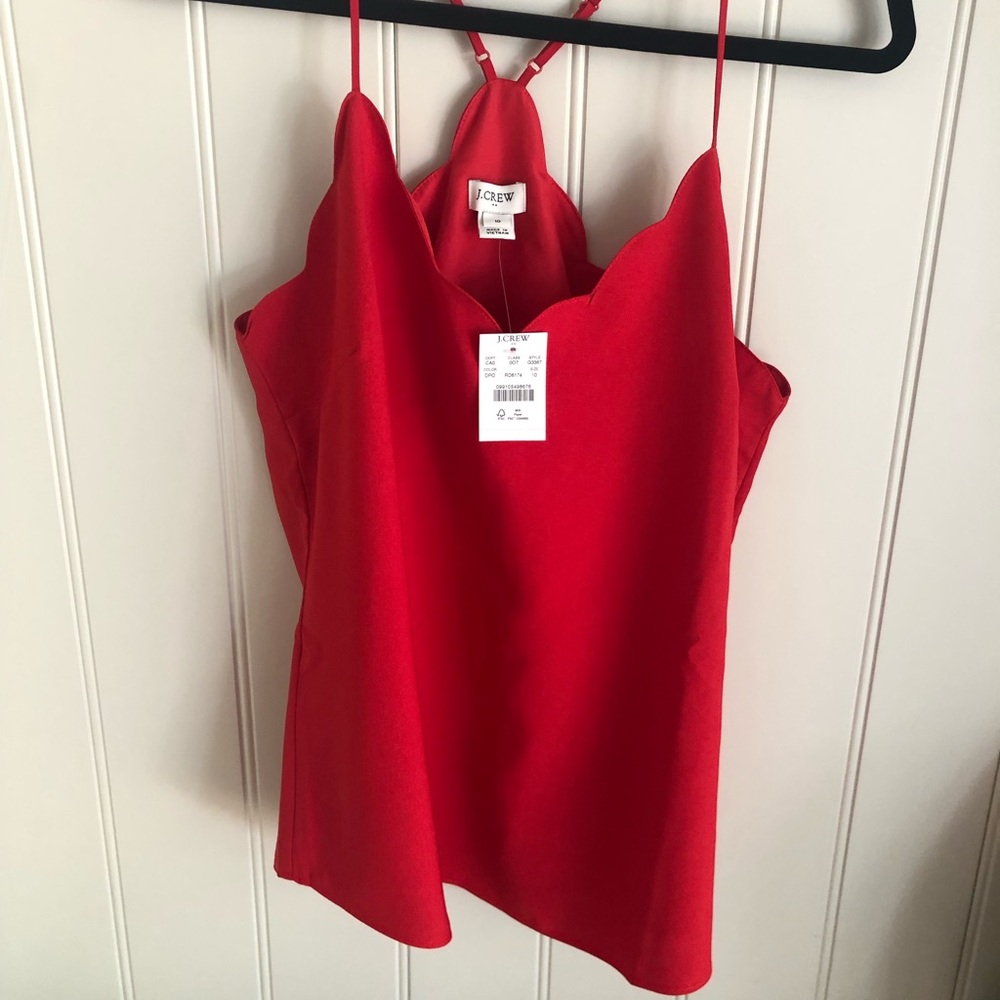 NWT JCrew scalloped cami
